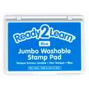 Ready 2 Learn Jumbo Washable Stamp Pad - Blue - 6.2"L x 4.1"W - Non-Toxic - Fade Resistant - Ideal Size for Baby Handprints and Footprints