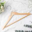 Yuntau Bride Wedding Dress Pearl Mrs. Hanger with Pearl Ribbon Bow Elegant Wooden Dress Hanger to Be Ideal Keepsake for Wedding Day Gift(Brown,Bride)