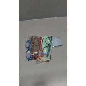 Reading Glasses Blue Light Blocking, Computer Glasses for Women Men, Fashion Square Eyeglasses, Pack of 4, +3.75