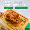 GREENER CHEF 18 Inch Extra Large Organic Turkey Carving Board with Lifetime Replacements - XL Wooden Butcher Block Meat Cutting Board with Pour Spout - Thanksgiving Cooking Essentials