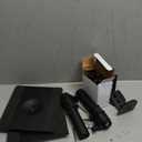 suptek Clamp-on Speaker Stand Desk Mount Set, Height Adjustment, Tilt, Swivel, 9.6 x 8.8 inch Trays, Universal Audio Holders for Computer and Bookshelf Speakers, Elevated Sound, 2 Pack, Black, SDM001B