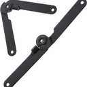 2 PCS 180 Degree Lid Support Hinge Black Rotatable Folding Hinges Heavy Duty Locking Hinges for Furniture Cabinet Door Box Cupboard Hardware Locks Box