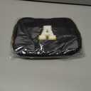 Belt Bag Crossbody Bags for Girls Women,Mothers Day Gifts for Mom from Daughter,Birthday Gifts for 8 9 10 11 12 13 Year Old Girl,Small Waist Packs Kids Fanny Pack,Initial White A,Black Bag