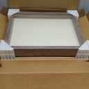 FrameWorks 12x16 Driftwood Wooden Shadow Box Frame  Soft Felt Back, Tempered Glass, and Included Elegant White Ball Push Pins (Brown)