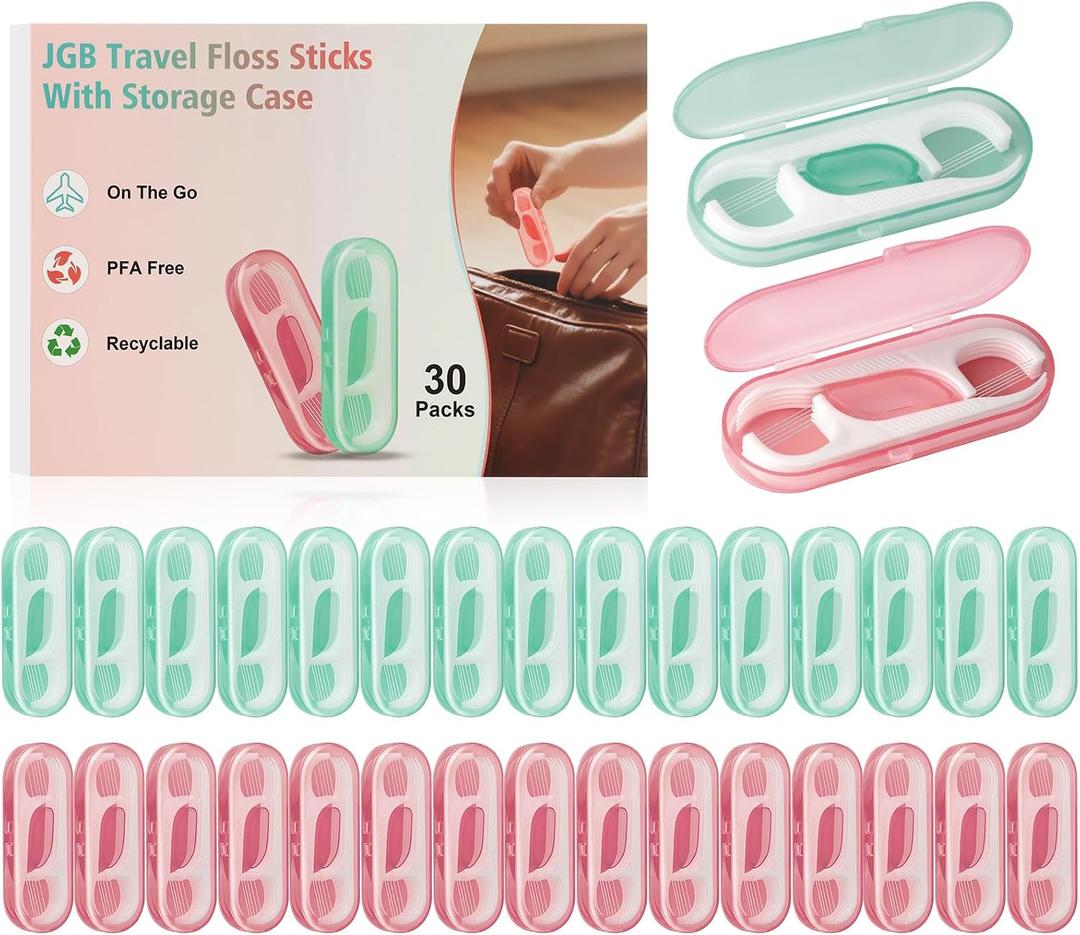 300PCS Travel Floss Sticks in Case,Single Use Portable Dental Picks,Flossing Pick with Individually Compact Box,Disposable Oral Care Flossers for Adults,Ideal for Trip,Hotel,Office,Wedding,Camping