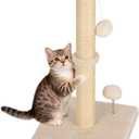 FDW 22 Inch Cat Scratching Post, Natural Sisal Cat Pole with Hanging Ball for Kittens & Small Indoor Cats, Sturdy Base, Beige