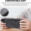 RHOTALL Dockable Case for Nintendo Switch 2 2025, Blade Series Heavy Duty Shockproof Anti-Slip Ergonomic Grip Cover with Clear Frosted Back, Slim Hard Protective Shell - Black