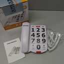 Uvital Big Button Phone for Seniors, Landline Phone for Elderly with Big Buttons, 2 One-Touch Speed Dial Keys & an SOS Emergency Button, Visual Ringer, Adjustable Volume