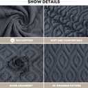 Artoid Mode 2 Pcs Grey 3D Diamond Grid Jacquard Hand Towels for Bathroom, 100% Cotton Soft Absorbent Bathroom Decor Towels, 13.7 x 29.5 Inch