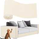 Anti Cat Scratch Couch Furniture Protector, 78.7x15.8 Wall Corner Scratcher Pads Mat, DIY Climbing Scratching Carpet Post Board Replacement (Cream White)