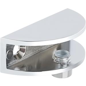 Glass Shelf Bracket, Adjustable Shower Brackets Clamp Holder for 5-8mm Wood Glass Shelves, Heavy Duty Wall Mount Clamps Clip Support Hardware Replacement Parts 4Pcs