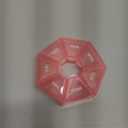 Coral Pill Organizer, Small Pill Case, Weekly Medicine Pill Organizer 1 Time a Day, Pill Container, Pill Holder Daily