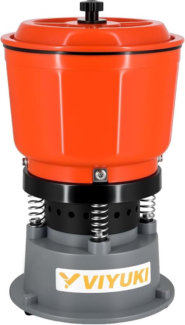9LBS Vibratory Tumbler Polishing Machine for Rocks/Metal Parts/Screw