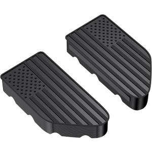 Bed Rail Stake Pocket for GMC Chevy Silverado/GMC Sierra 2500/3500HD(2020-2026), Chevy Silverado/GMC Sierra 1500(2019-2026), Truck Rear Caps Bed Rail Holes Covers (Black Flag, 2 PCS)