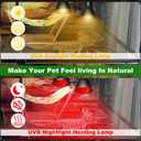 Heat Lamp for Reptile,UVA UVB Light for Turtle,Bearded Dragon Basking Light Bulbs,Dimmable 360Gooseneck UV Heating Lamp W/ G9 Mini Halogen Bulbs 60W (White*2Red*2) for Tortoise/Snake/Lizard