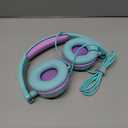 V1 Kids Headphones, Wired Stereo Foldable Tangle-Free 3.5mm Adjustable On-Ear Headphones for Kids for School/Toddlers/Childrens/Teens/Boys/Girls/Ipad/Tablet/Kindle/Phones/Travel/Plane (Green)