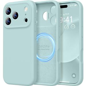 LOVE 3000 Designed for iPhone 17 Pro Case, Premium Silicone [Compatible with Magsafe][Soft Anti-Scratch Microfiber Lining] Shockproof Protective Phone Case for Men Women 6.3", Mint