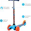 Self Balancing Kick Scooter with Light Up Wheels, Extra Wide Deck, 3 Wheel Platform, Foot Activated Brake, 75 lbs Limit, Kids & Toddlers Girls or Boys, for Ages 3 and Up