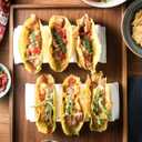 Taco Holders Set of 2, Porcelain Large Taco Tray with Handles, Reusable and Stackable Taco Plates, Perfect for Burritos and Tortillas Holder Handles, Oven & Microwave Safe