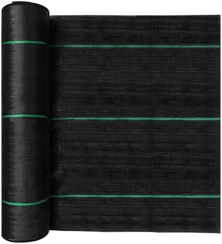 2.4oz-6.5FTx400FT Weed Barrier Landscape Fabric - Durable Weed Block Gardening Ground Cover Mat, Woven Geotextile Fabric for Underlayment, Commercial Driveway Stabilization, Weed Control Cloth