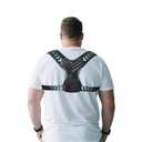 King Mills Plus Size Back Brace, Back Brace Posture Corrector for Women and Men, Ideally Use as Plus Size XL to XXXL Back Straps for Posture, Back Spine Corrector, or Rounded Shoulder Corrector (Black)
