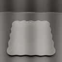 Tebery Set of 4 Square Embossed Ceramic Plate, 10 Inch Elegant Dinner Plates Ivory White, Appetizer Salad Serving Plates Kitchen Plates for Christmas Afternoon Tea Banquet Wedding Party Steak Pasta