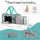 Keaber Cat Carrier for 2 Cats with Expandable Space & Litter Box, Gray