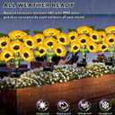 Solar Lights Outdoor Garden Decor, 4 Pack with 24 Sunflower Lights,Solar Flowers Lights Waterproof,Birthday Gifts for Mom Women Grandma,Outside Decorative Stakes Light for Landscape Yard Patio Lawn