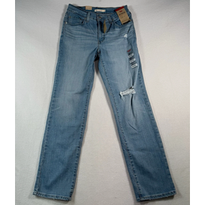 Levis Jeans Womens 31 Blue 724 High Rise Straight Stretch NWT