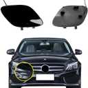 Car Front Bumper Tow Hook Cover Compatible With Sports Mercedes Benz C-Class W205 C300 C43AMG 2015 2016 2017 2018 [Only applicable to sports models]Trailer Cover Cap A2058850724 Towing Eye Cap Black