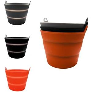 3PCS Pack Silicone Grease Drip Pan Bucket for Traeger Grill, Replacement Part, Temperature Resistant, Recycling, Multiple use (Orange+Black+Grey)