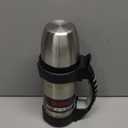 Thermos The Rock Vacuum Insulated 1 Liter Beverage Bottle, stainless steel/black, 1.1 quart (2510TRI2)