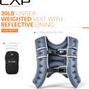 CAP Weighted Vest for Women & Men 30lbs – Reflective Fitness Vest for Walking, Running, Cardio, Rucking, & Strength Training Workouts, Multiple Colors