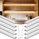 VEVOR 10-Pack 6.6 ft/2M U Shape LED Aluminum Channel with Milky Cover End Caps and Mounting Clips Aluminum Profile for LED Strip Light Installations Easy Installation for Under Cabinet Counter