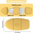 2 x Ice Roller for Face and Eye Massager for Face, Eyes and Neck Naturally Conditioning and Skin Care,De-Puff Eye Bags,Reduce Migraine Pain,Reusable Massage Silicone Ice Mold (Yellow)