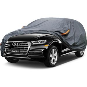 Premium Car Cover Custom Fit Audi Q5 (2008-2025), 16 Layers Heavy Duty Car Cover Waterproof All Weather with Zipper Door for Sun Rain Snow Dust Uv Protection