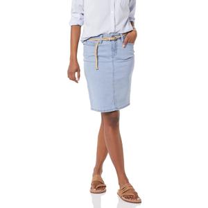 Amazon Essentials Women's Classic 5-Pocket Denim Skirt , Light Wash, 16