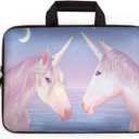 14 15 15.4 15.6 inch Laptop Handle Bag Computer Protect Pouch Holder Notebook Sleeve Neoprene Cover Soft Carrying Travel Case Fit Dell Lenovo Toshiba HP Chromebook ASUS Acer(Pink Two Unicorn)