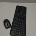 Wireless Keyboard and Mouse Combo, Full Size Silent Ergonomic Keyboard and Mouse, Long Battery Life, Optical Mouse, 2.4G Lag-Free Cordless Mice Keyboard for Computer, Mac, Laptop, PC, Windows (Black)