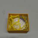 YU FENG 2.3inch Seashell Figurine Trinket Box Hinged Crystals Jeweled Painted Enameled Collectible Ocean Jewelry Box (Dark Blue) Christmas Gift