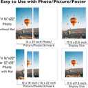 JCJMY 16x22 Picture Frame with 12x18 Mat, Display Photo 12x18 with Mat or 16 x 22 Without Mat, Wall Hanging Large 16 by 22 Poster Frame with Plexiglass, White