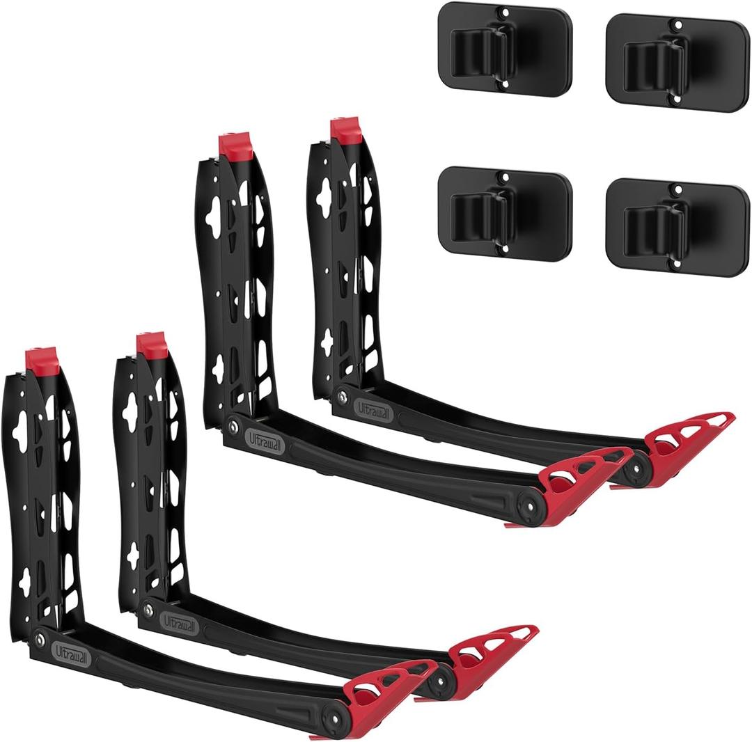Ultrawall BIKEPAL Swivel Bike Racks - No Lift Wall-Mounted Bike Storage Solution for Home & Garage, 4 Pack