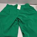 KIRUNDO Wide Leg Dress Pants for Women High Waisted Office Work Trousers Business Casual Slacks Button Flowy Palazzo Pant(Green, Large)