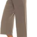 OYANUS Capris for Women Casual Summer Loose Comfy Drawstring Wide Leg Capri Pants with Pockets (Medium, Lightkhaki)