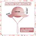 2Pack Baby Sun Hats, Wide Brim Sun Protection Infant Bucket Hat, 0-12M Adjustable Beach Hats for Portable Outdoor Essentials