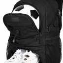 Goloni Soccer Backpack,Basketball Backpack with Ball Compartment & Shoe Compartment,Backpack for Basketball,Soccer (Black)