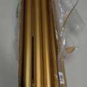 Modern Gold Curtain Rods for Windows 48 to 84 Inches Adjustable Length Heavy Duty 1" Diameter Brass Window Curtain Rod with Solid Metal Finials for Outdoor Farmhouse Bedroom Kitchen Living Room