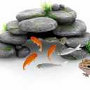 Aquarium Decor, Rock Cave House Shelter for Reptiles, Durable & Easy to Clean, Aquarium Landscape Decoration, Reptile Tank & Terrarium Accessories