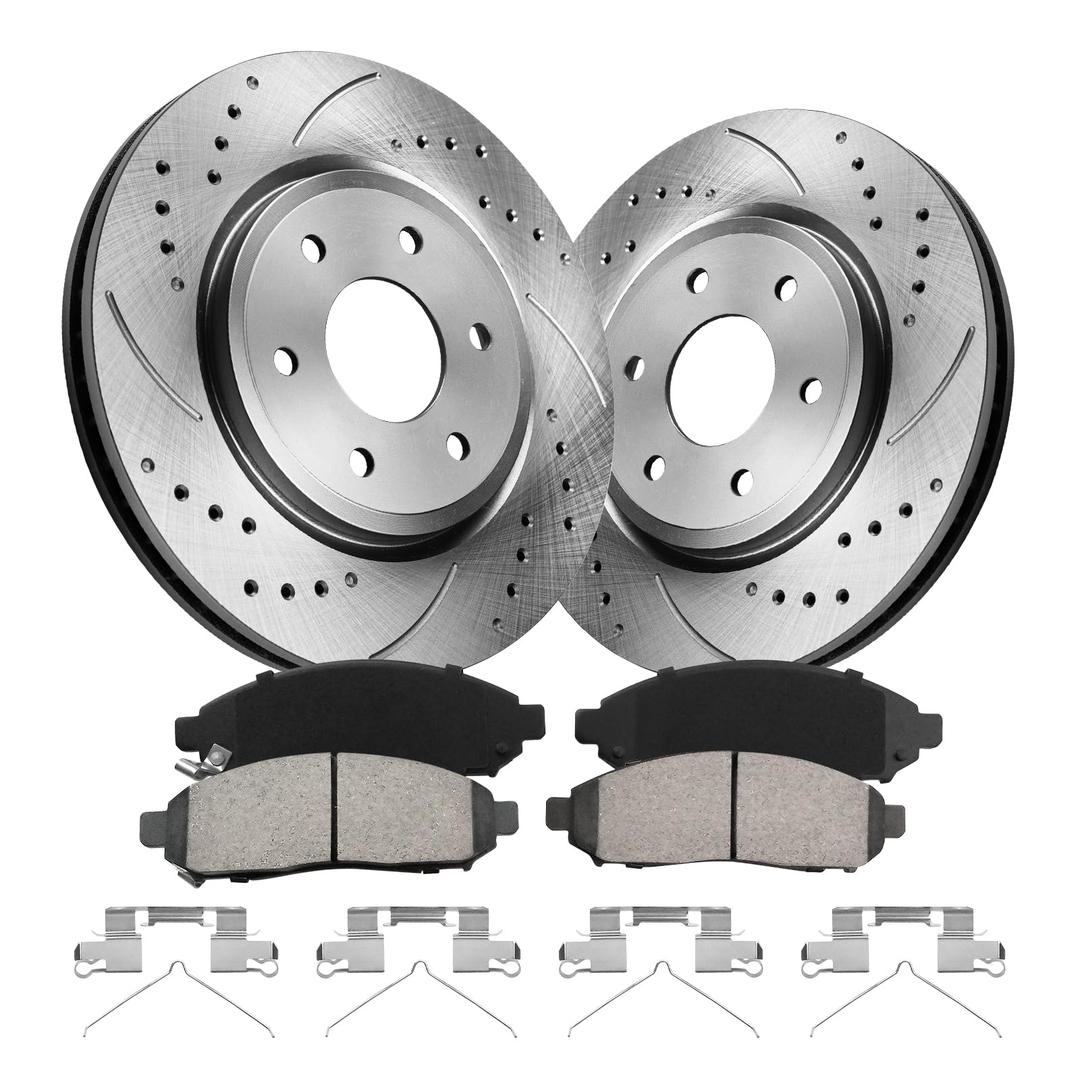 funire Front Vented Brake Pads and Rotors Kit Automotive Replacement Brake Kits Compatible with 2007-2013 Nissan Altima, Brake Rotors + Ceramic Brake Pads Kit 11.6In(295.8mm) for 31464&D815A-7783