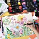 120 Colors Dual Tip Brush Pens Art Markers for Adult Coloring Books, Artist Drawing Sketch Markers Set with Fine & Brush Tip